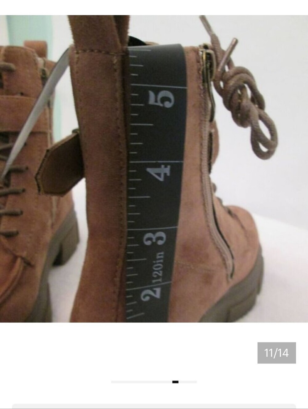 Innovation Women’s Brown Faux Suede Lace-Up Ankle Boots with Buckle SZ 35 NEW - Picture 10 of 12
